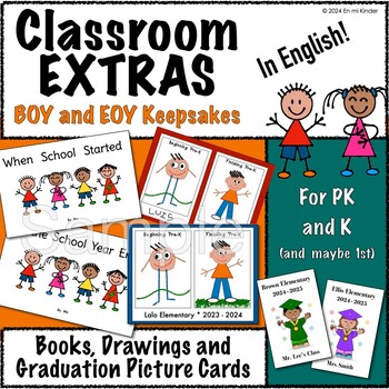 Preview of Beginning and End of Year Keepsakes for Kindergarten and PK (Includes EDITABLES)