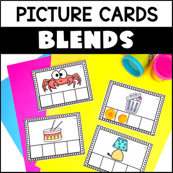 Preview of Beginning and Ending Blends Picture Cards for Phonemic Awareness and Phonics