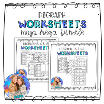 Preview of Beginning and Ending Digraph Worksheet MEGA Bundle