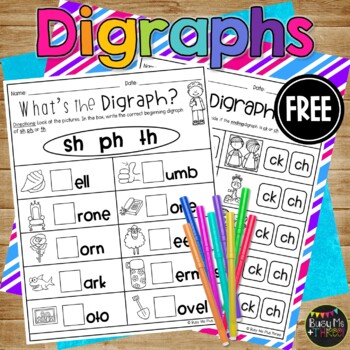 Preview of Beginning and Ending Digraphs No Prep Printables Word Study Phonics FREEBIE