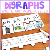 Beginning and Ending Digraphs Write and Wipe Puzzles