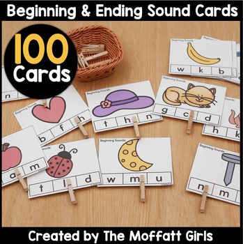 Preview of Beginning and Ending Sound Clip Cards