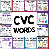 Kindergarten CVC Word Short Vowel Practice, Review, Games 