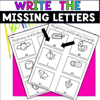 Beginning and Ending Sound Worksheets by ready set learn | TpT