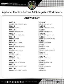 alphabet practice letters a z integrated worksheets