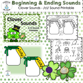 Preview of Beginning and Ending Sounds  - Clover Sounds- Blend CL
