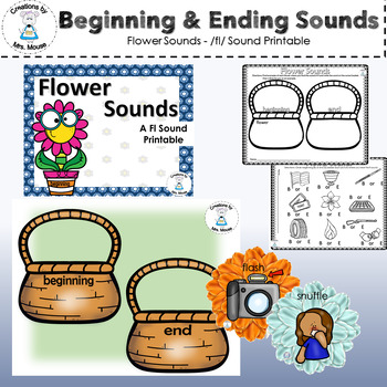 Preview of Beginning and Ending Sounds  - Flower Sounds- Blend FL