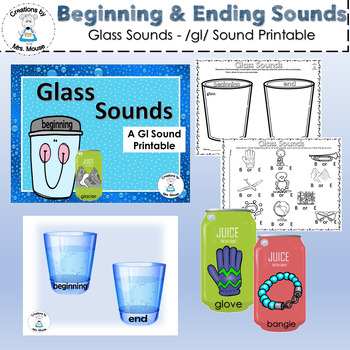 Preview of Beginning and Ending Sounds  - Glass Sounds- Blend GL