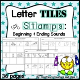 Beginning and Ending Sounds Match | Stamps, Letter Tiles, 