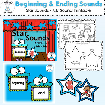 Preview of Beginning and Ending Sounds  - Star Sounds - Blend ST