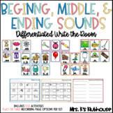 Beginning, Middle, and Ending Sounds Write the Room
