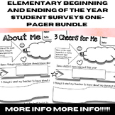 Beginning and Ending of the Year Student Surveys One-Pager