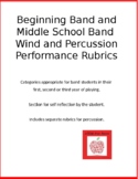Beginning and Middle School Band Performance Rubric