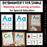 Beginning letter sound Matching and sorting activities for