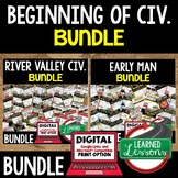 Early Man & River Valley Civilizations World History BUNDLE