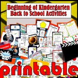 Beginning of Kindergarten Back to School Activities for th