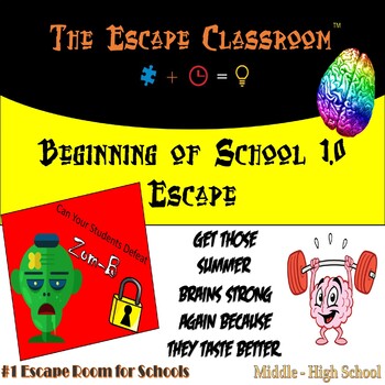 Preview of Beginning of School 1.0 (Middle - High School) | The Escape Classroom