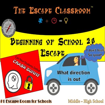 Preview of Beginning of School 2.0  Escape (Middle - High School) | The Escape Classroom