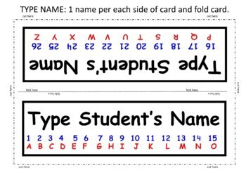 Preview of Beginning of School Desktop Name Tags #1 - (Publisher File)