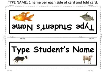 Preview of Beginning of School Desktop Name Tags #2 - (Publisher File)