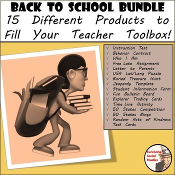 Preview of Beginning of the Year Starter Kit Bundle - 15 Social Studies Products