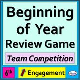 Beginning of Year 6th Grade Math CCSS Review Game Back to 