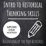Beginning of Year AP US History (APUSH) Historical Thinkin