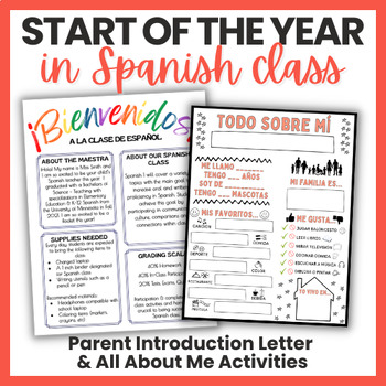Preview of Beginning of Year BUNDLE in Spanish Class | Middle & High School Spanish Class