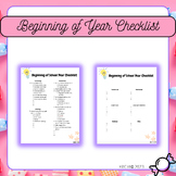 Beginning of Year Checklist
