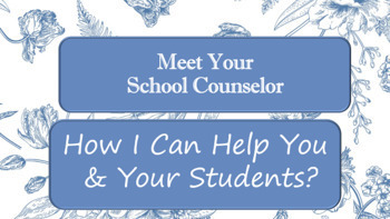 Preview of Beginning of Year Counselor Introduction STAFF PRESENTATION w 4 videos