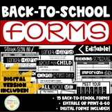 EDITABLE/DIGITAL Back-to-School & Getting-to-Know-You Form