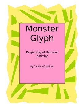 Preview of Beginning of Year Monster Glyph