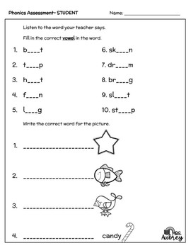 Beginning of Year Phonics Assessment- 2nd Grade | TpT