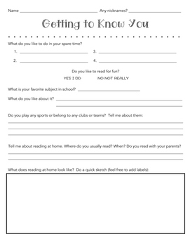 Beginning of Year Student Survey by Paper Darling Printables | TPT