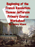 Beginning of the French Revolution: Thomas Jefferson Prima