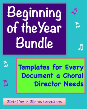 Preview of Beginning of the School Year Chorus Teacher BUNDLE