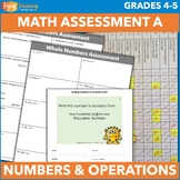 Beginning of the Year Whole Number Math Assessment - Test 