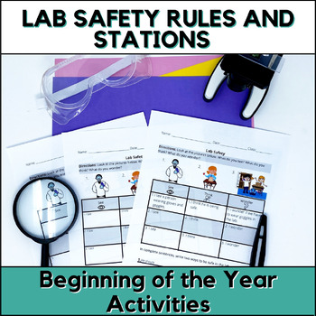 Preview of Beginning of the Year Activities - Lab Safety Rules and Stations Activity