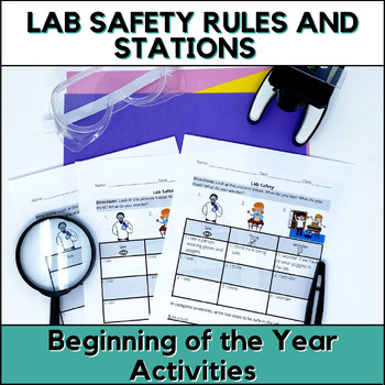 Preview of Lab Safety Science Stations Activity - Differentiated & Scaffolded for ELLs
