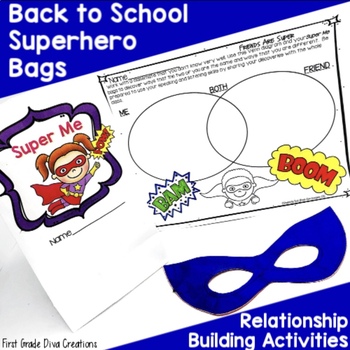 Preview of All About Me Bag | Superhero Themed Back to School Activities