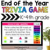 Beginning of the Year Activities Trivia Game 1st 2nd 3rd 4