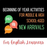 Beginning of the Year Activities for Middle & High School 