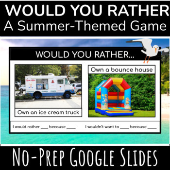 Preview of Beginning of the Year Activity | Would You Rather | First Day of School Game