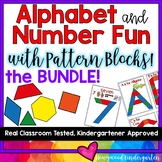 Alphabet AND Number Fun with Pattern Blocks BUNDLE!