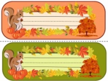 Beginning of the Year Autumn Desk Name Plates by Amy Bratsos Creations