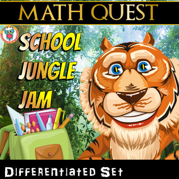 Preview of Beginning of the Year: Back to School Math Activity Quest (Differentiated Set)