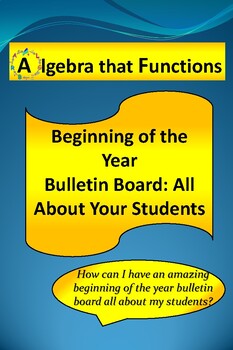 Preview of Beginning of the Year Bulletin Board: All About Your Students *DISTANCE LEARNING