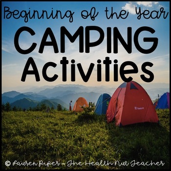 Preview of Beginning of the Year Camping Themed Activity Pack