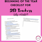 Beginning of the Year Checklist for SPED Teachers!! Includ