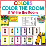 Colors Color the Room and Write the Room Activity